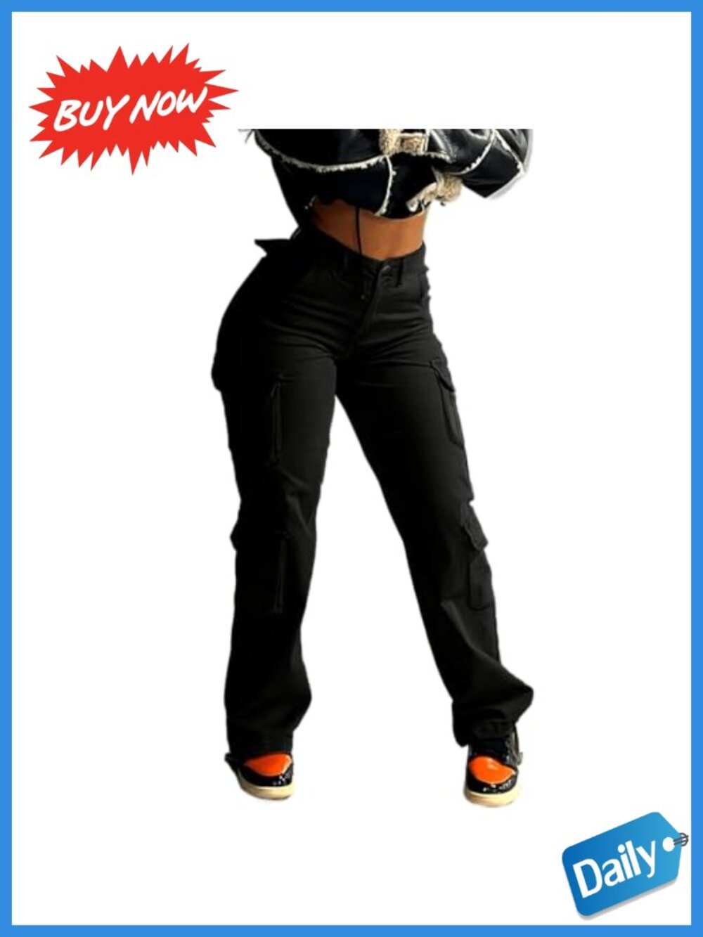 Cargo Jeans Baggy Straight Wide Leg Denim Pants